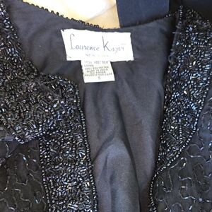Laurence Kazar Black Beaded Silk Jacket